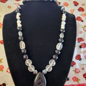 Handmade Multi-beaded pendant necklace